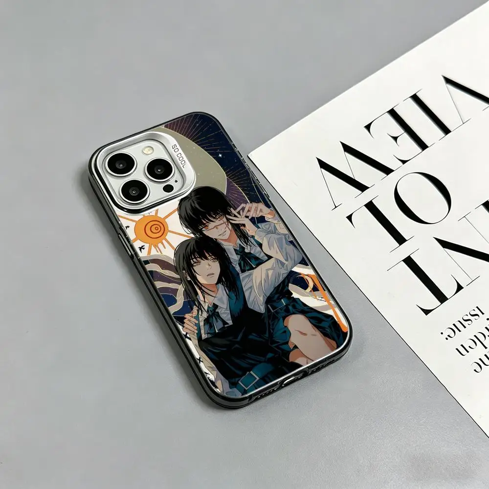 Фото Горячая новинка: роскошный чехол War Devil Asa Mitaka IMD, цветной серебристый, для iPhone 17, 16, 15, 14, 13, 12 Pro Max №1