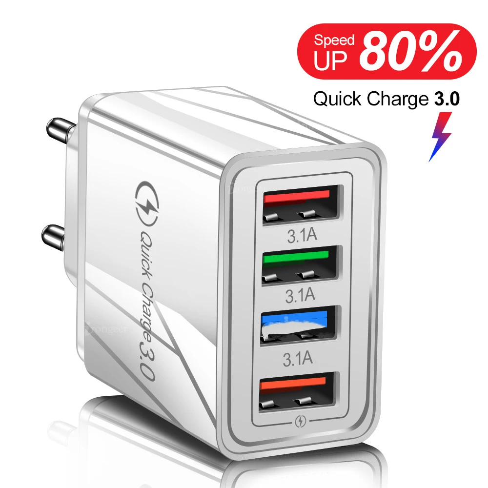 

USB Charger Quick Charge 3.0 EU/US Plug For Phone Adapter for iPhone XR Huawei Tablet Portable Wall Mobile Charger Fast Charging