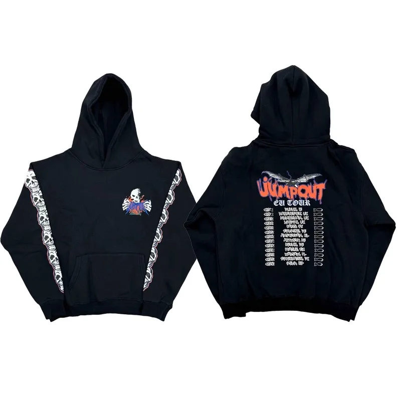 Новый мужской пуловер с черепом OSAMASON JUMPOUT TOUR MERCH, толстовки с капюшоном, бархатный хлопок, плотный флис, США E68 (art.: 3920d2823ea82) - 3920d2823ea82