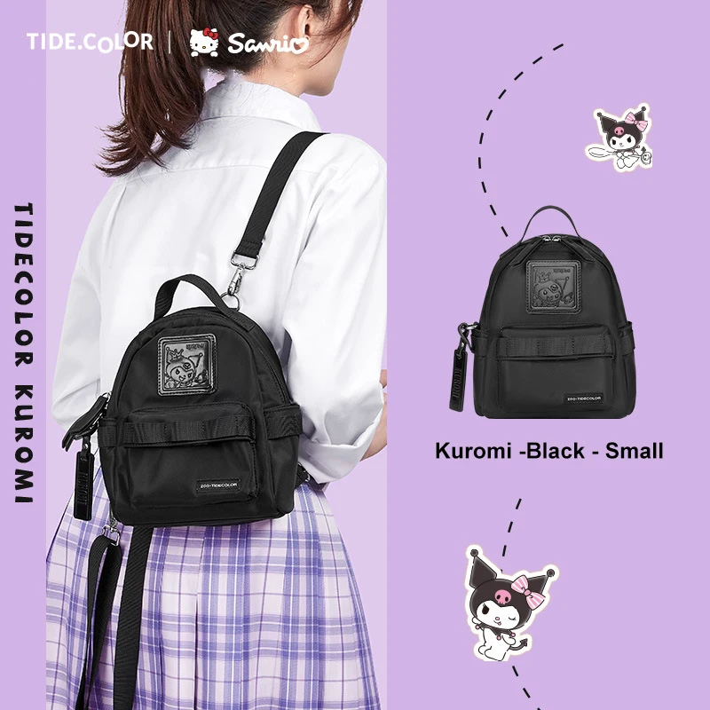 

Sanrio Kawaii Shoulder Bag Y2K Lolita JK Accessories Cinnamoroll Kuromi Mini Backpack Travel Bag Purse Pouch Gift for Girl Women