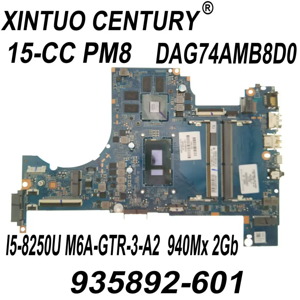 

935892-001 For HP PAVILION 15-CC Laptop Motherboard DAG74AMB8D0 Motherboard With CPU SR3LA i5-8250U 935892-601 DDR3 100% Tested