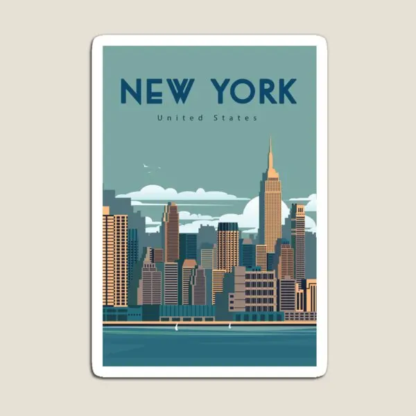 

New York Magnet for Fridge Organizer Home Children Baby Cute Toy Colorful Kids Holder Decor Funny Magnetic Refrigerator