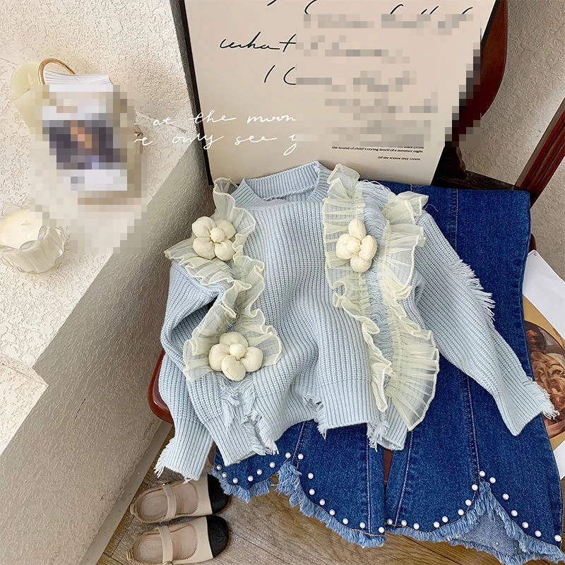 

Criscky Korea Style Girls Sweater Spring Autumn Flower Long Sleeve Toddler Floral Clothes Girls Kids Cute Baby Girls Cardigan