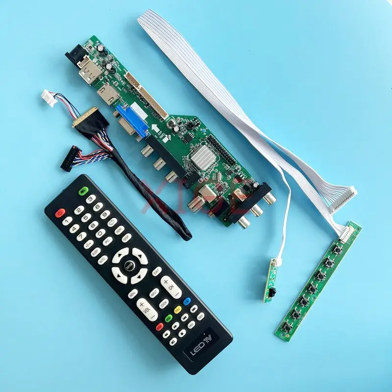 

For LTN116AT06 LTN116AT07 Controller Board 1366*768 Laptop Display DIY Kit 40-Pin LVDS USB+DHMI+VGA+2AV DVB Digital Signal 11.6"