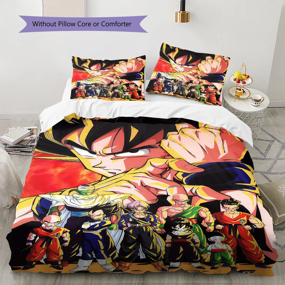 Фото Удобный мягкий пододеяльник Dragon Ball Son Goku, детский комплект постельного белья в подарок, несколько размеров-HE39 №3