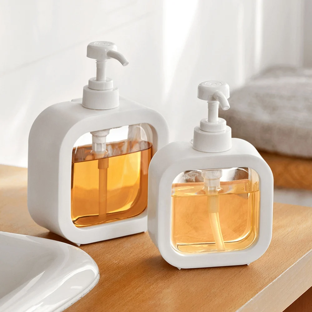

Home Liquid Soap Dispenser Shampoo Hand Soap Laundry Liquid Sub Bottling Press Type Bathroom Shower Gel Bottle 300/500ML