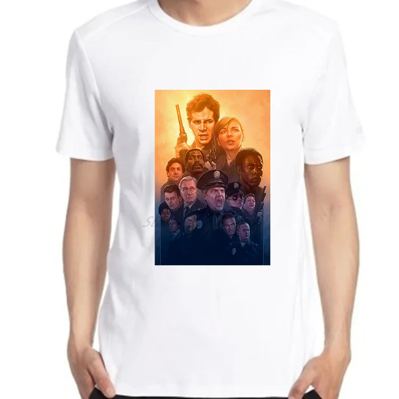 

Футболка с рисунком полицейской академии, с постером фильма, футболка большого размера, футболки, топы, уличная одежда в стиле Харадзюку, ле...