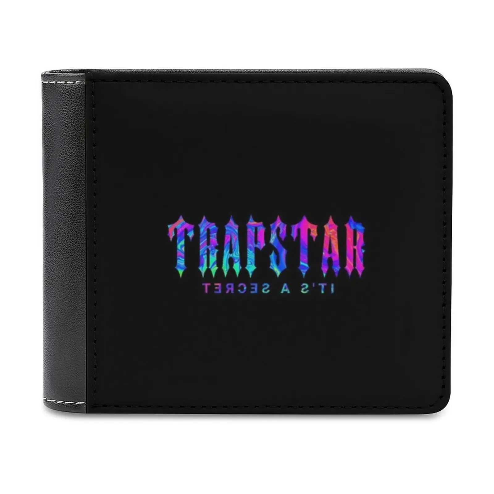 

Бумажник мужской трапецевидный в эстетике, короткий кошелек из кожи, кредитница, Лондонская трапеция