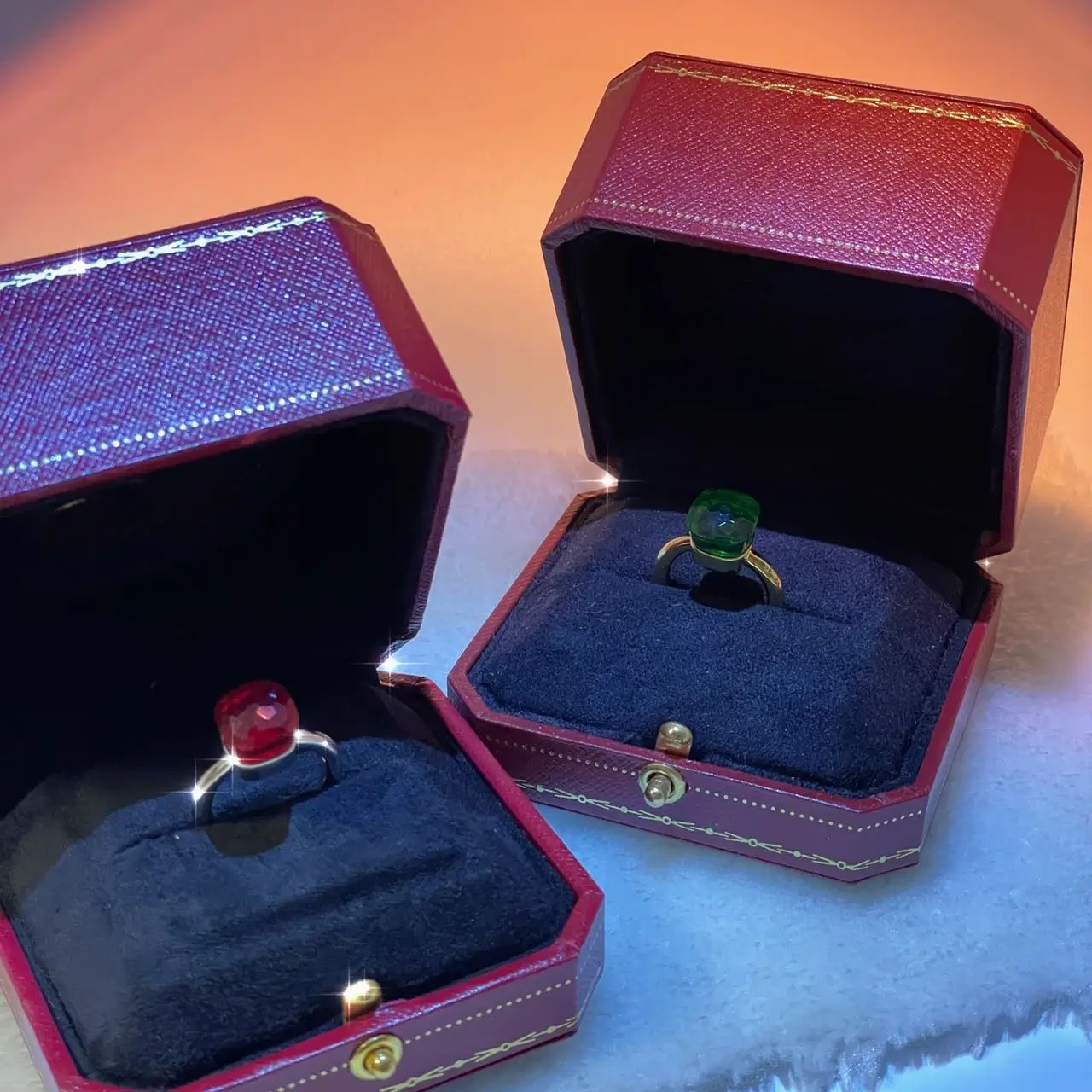 

Pomellato Christmas Gift New Year Gift Personal Custom Luxury Ring Classic Style 6 Colors Gold Plated Candy Ring Free Delivery