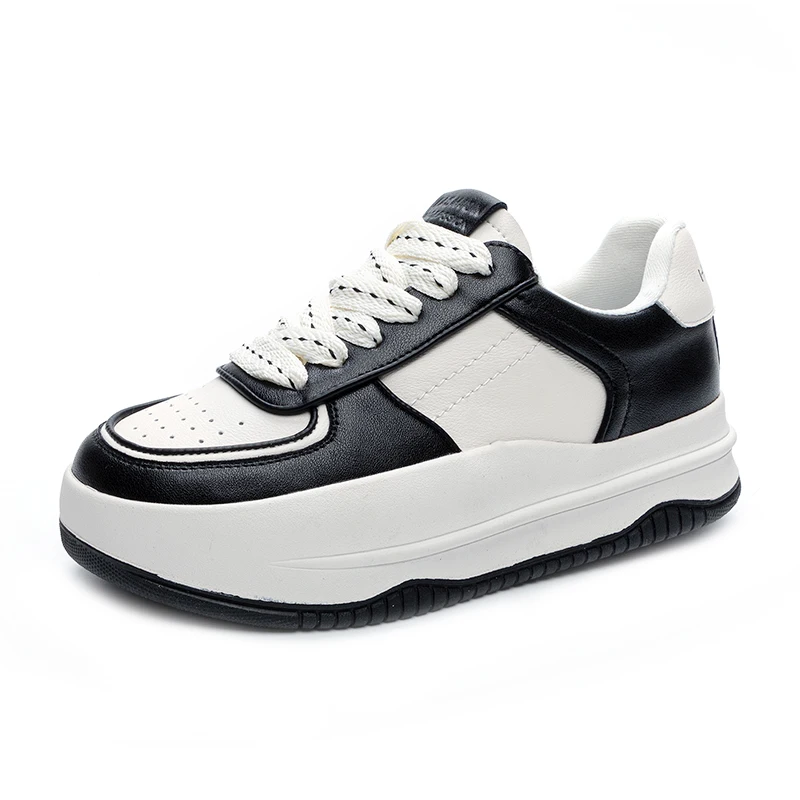 

Designer Chunky Sneakers Women's Sports Shoes Woman Flats 2023 New Leather Luxury Platform Shoes Girls Comfortable Tennis Female