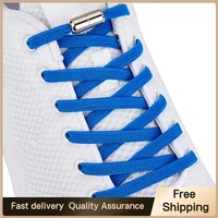 no tie shoe laces round metal lock elastic shoelaces for sneakers shoes accessories flat lazy shoe lace children adults 1 pair