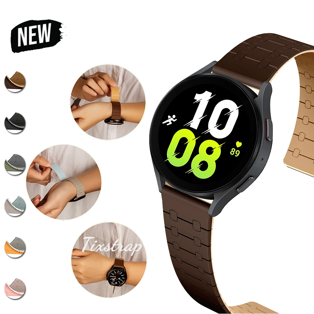 Ремешок силиконовый для Samsung Galaxy Watch 3 45 мм Gear S3 магнитный браслет смарт-часов Huawei