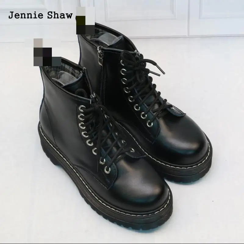 

Womens Ankle Boots Black Medium Heel Lace Up Bottes Sexy