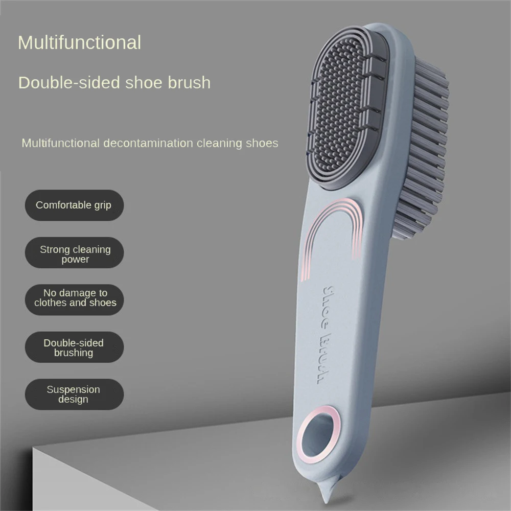 

Shoe Brush Strong Cleaning Power Suspendable Double-sided Decontamination Don't Hurt Shoes Lender Handle Clean Comfortable Grip