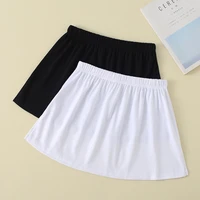 korean womens a line fake false hem elastic waist detachable skirts cotton detachable underskirt apron clothing accessories