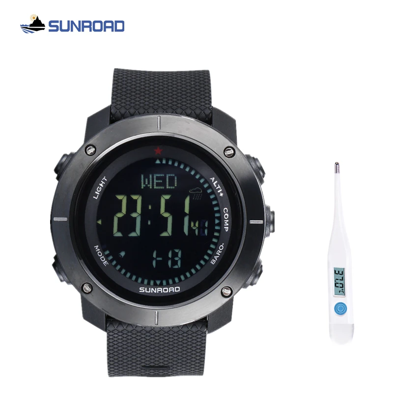 Часы наручные SUNROAD Мужские Цифровые водонепроницаемые спортивные с высотомером
