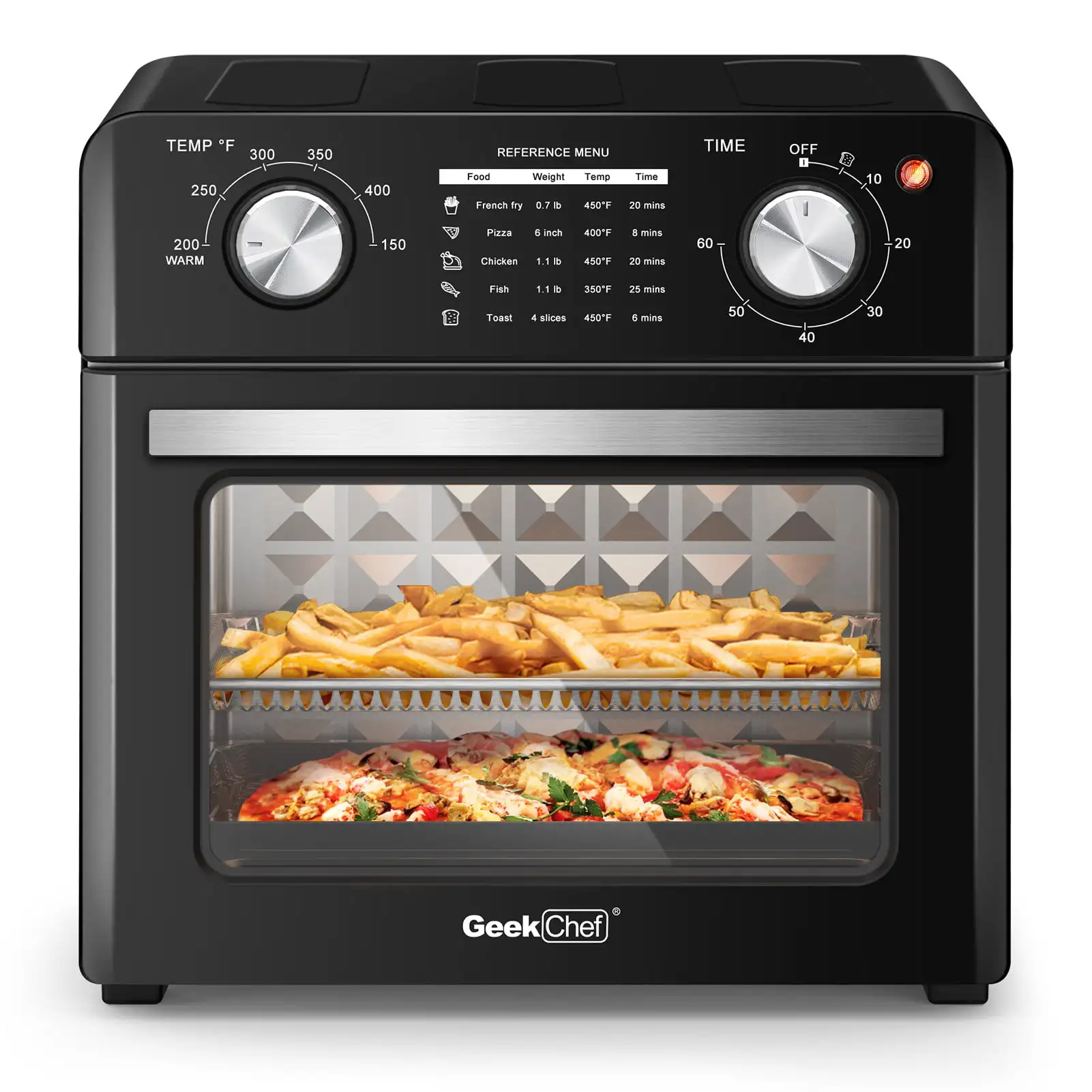 10QT Air Fryer Toaster Ovens 4 Slice Toaster Large Oilless Cooker Oven Rotisserie Dehydrator Convection Oven Warm Broil Toast Ba