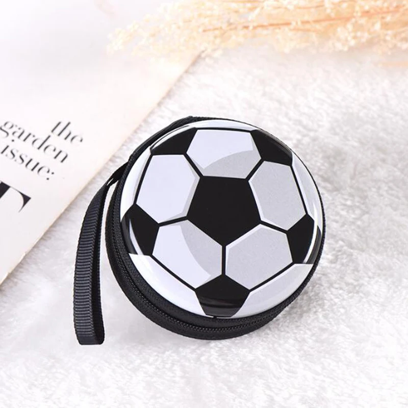 Football Basketball Coin Purse Cartoon Cute Headset Bag Small Change Purse Wallet Purse Children's Gift Mini Zip Coin Purse