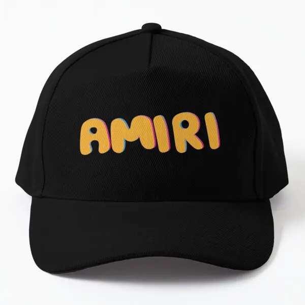 

Amiri Yellow Font Baseball Cap Hat Mens Boys Spring Casquette Snapback Hip Hop Solid Color Outdoor Fish Czapka Black Printed