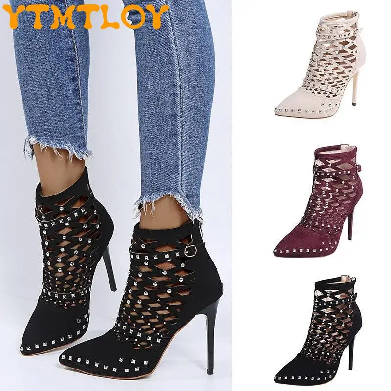 

New ladies pointed sandals breathable high heels summer women's fashion Baotou sandals party wedding stiletto high heels