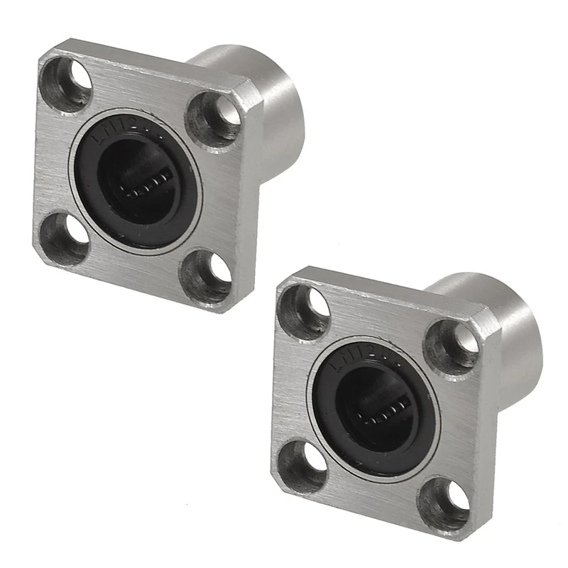 

2X Bushings Square Flanged Long Linear Bearing 12Mm X 21Mm X 30Mm