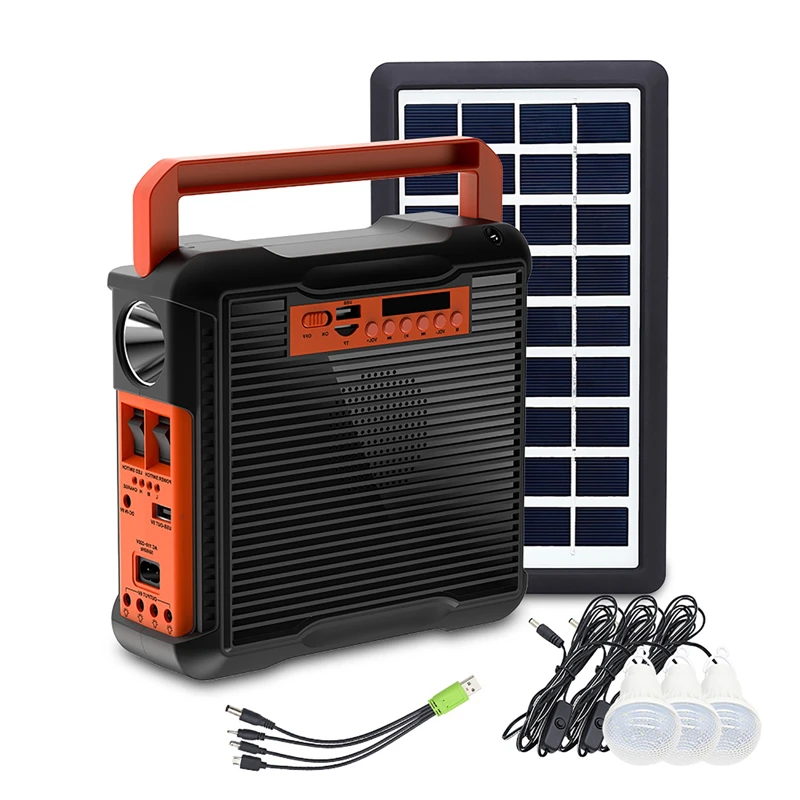 Olar Light Power Panel Generator Kit Home System 3 Led Bulb Highlight Energy Saving Ing With Fm Radio