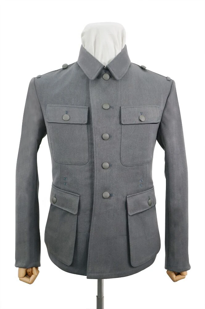 

GUDC-014 WWII German M43 Elite NCO Grey Gabardine tunic Feldbluse