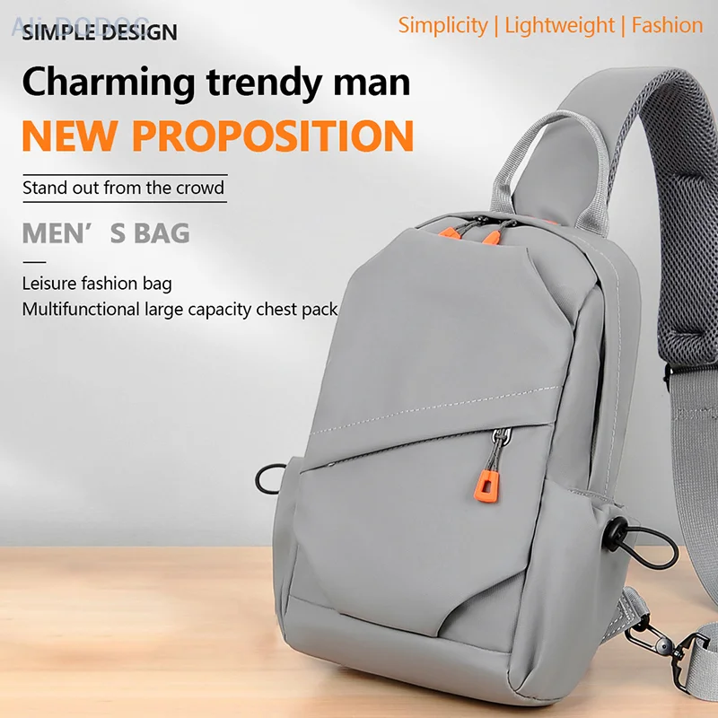 

Large Capacity Chest Bag, Fashionable And Trendy Single Shoulder Bag, Casual Diagonal Shoulder Bag, Men'S Sports Backpack