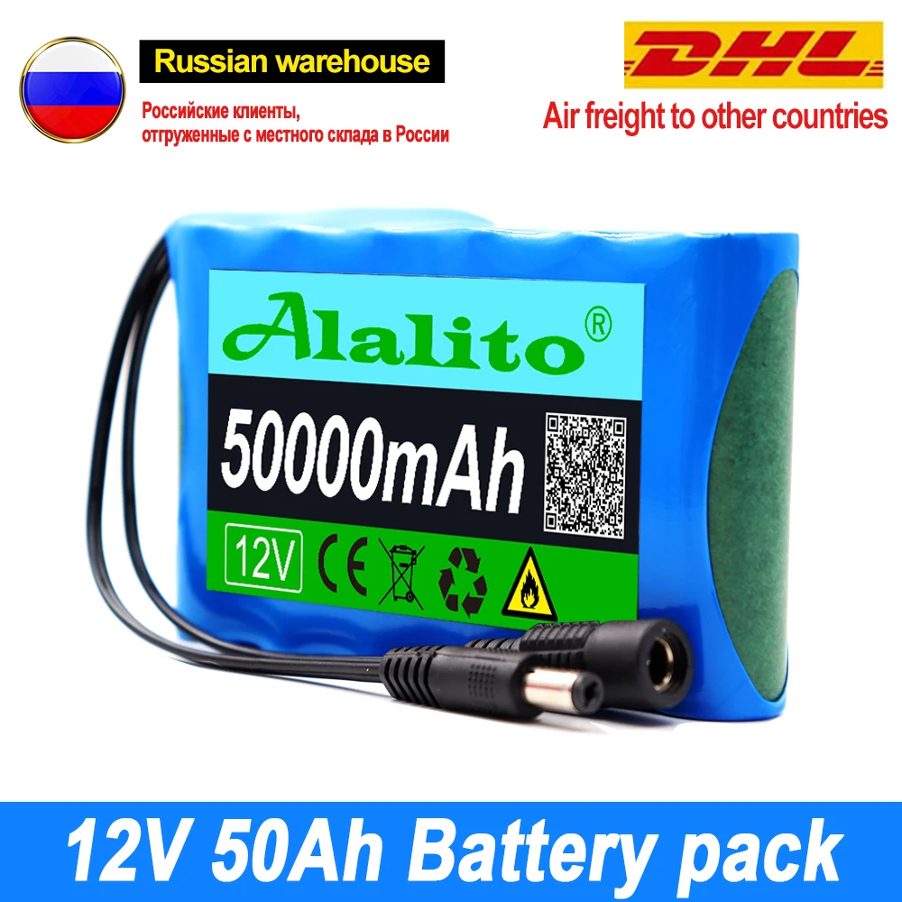 

Lucky Rechargeable Battery 12V 50000mah Lithium Battery Pack Capacity DC 12.6V 50Ah CCTV Cam Monitor with Charger
