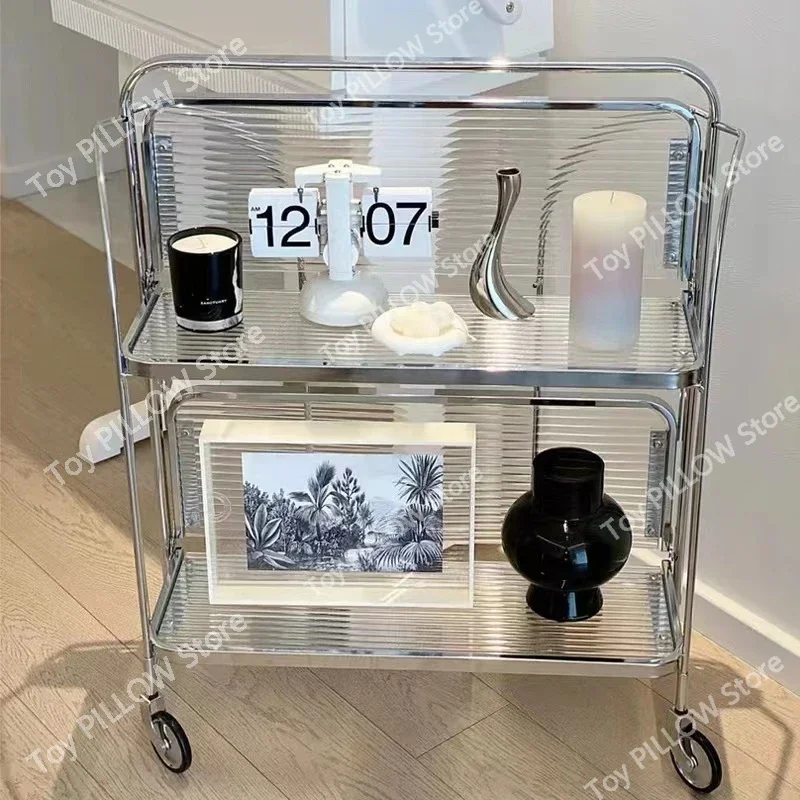 Современный компактный акриловый боковой столик в скандинавском стиле с