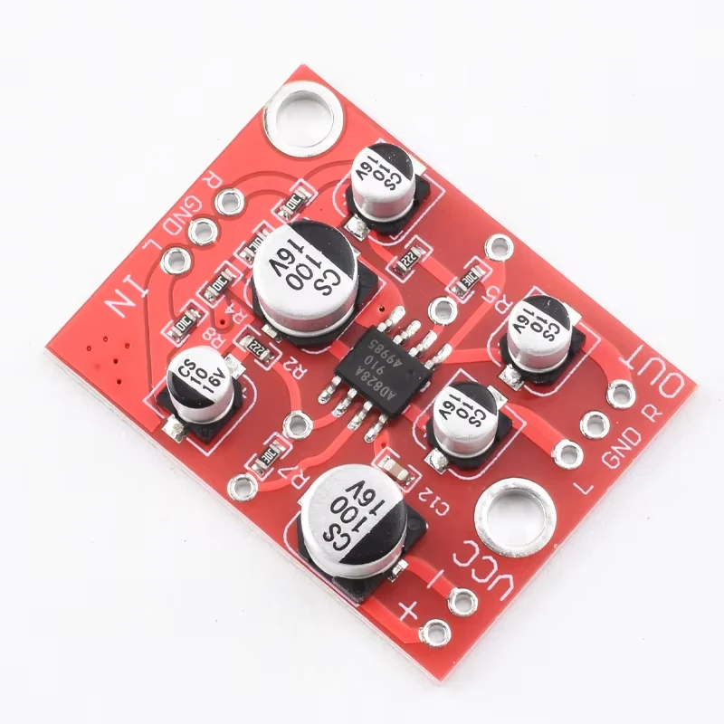 Фото Плата стерео предусилителя Snvi DC 5V-15V AD828, модуль усилителя мощности №4