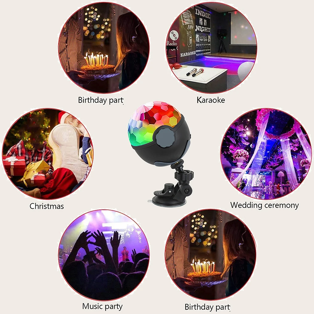 

Stage Light Portable Projector Lights Ball Lamp Strobe Rotating Lamps