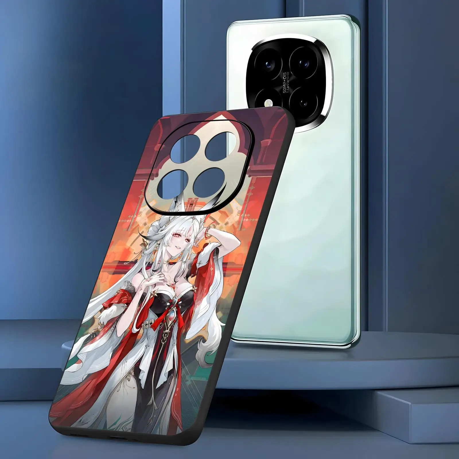 Фото Чехол для телефона Redmi Note15 14 13 12 11Pro Plus 5G 14C A3, мягкий черный чехол с защитой от падения, Wuthering Waves Hsin №2