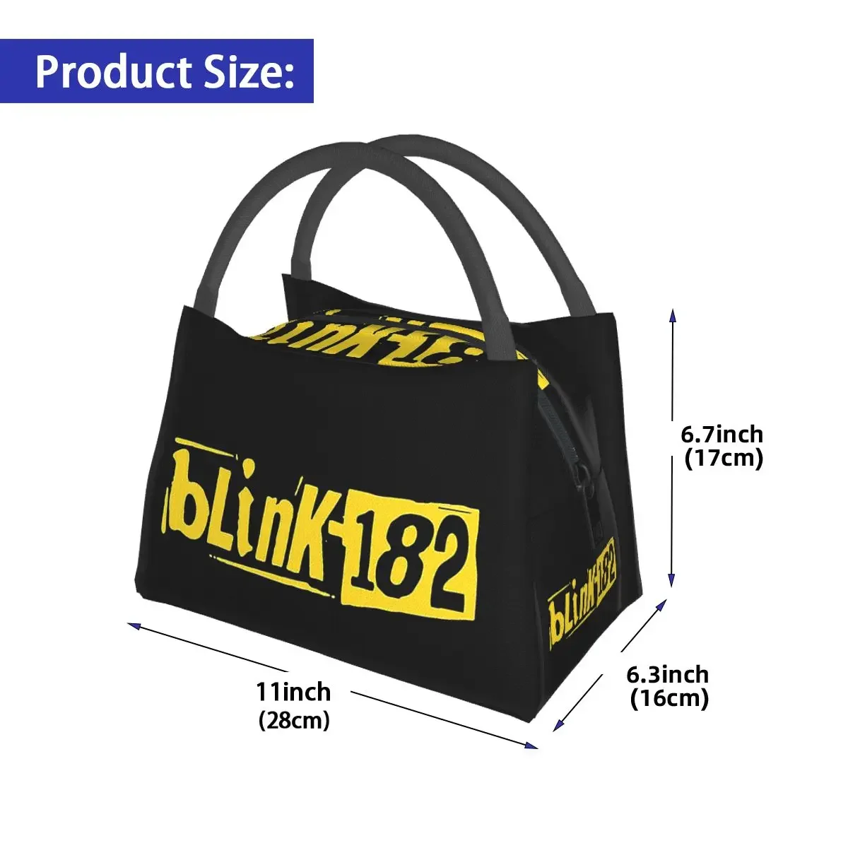 182 ланч-сумки Blink Smile в стиле панк изолированный Ланч-бокс для бенто Портативная