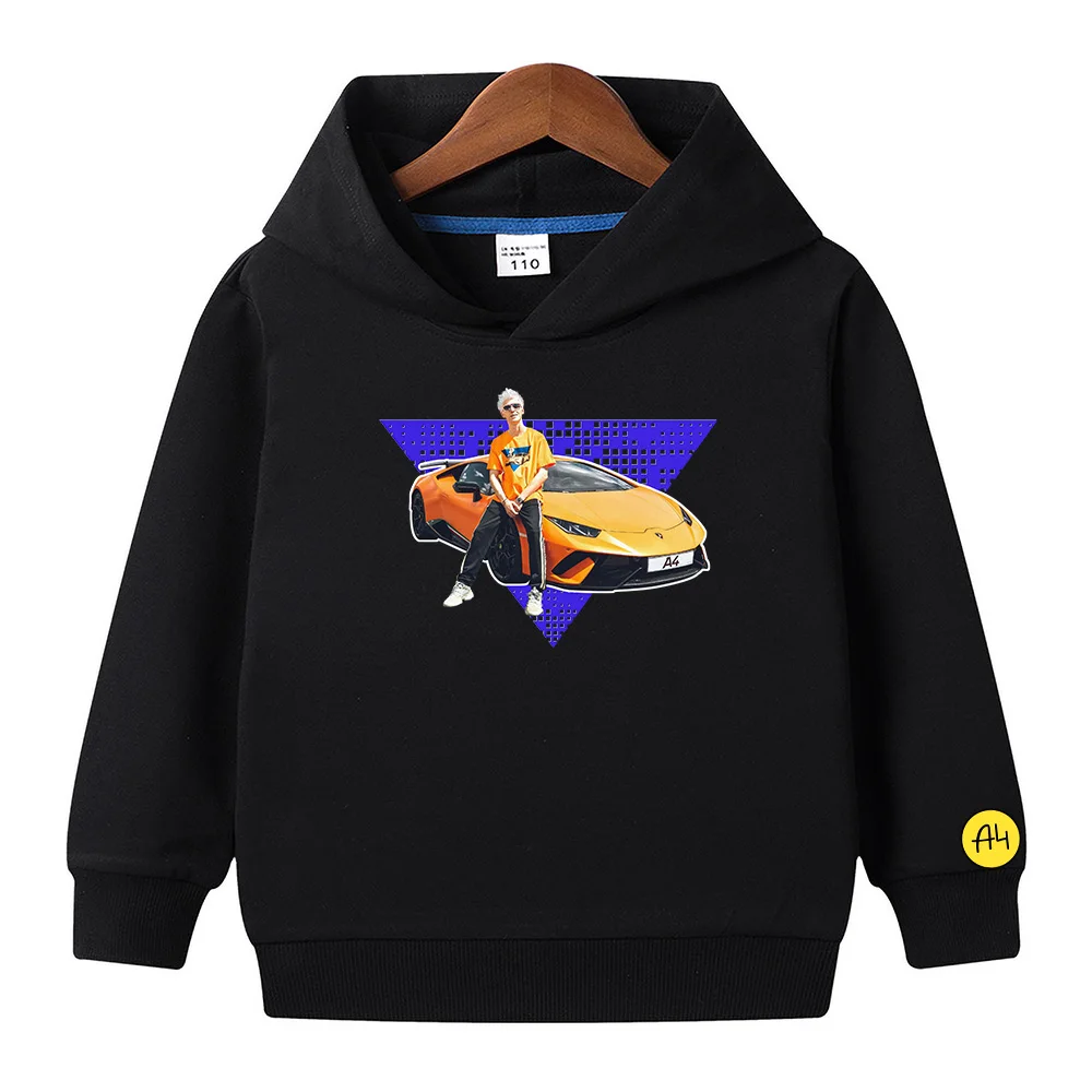 

Children Merch A4 Lamba Hoodie 2021 Summer 100% Cotton Thin Boy girl Hooded Sweatshirts Quality Casual Kiss Baby Pullover Tops