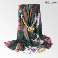 90x180cm new hot fashion party scarves shawl elegant women lady vintage long soft cotton voile print autumn winter christmas