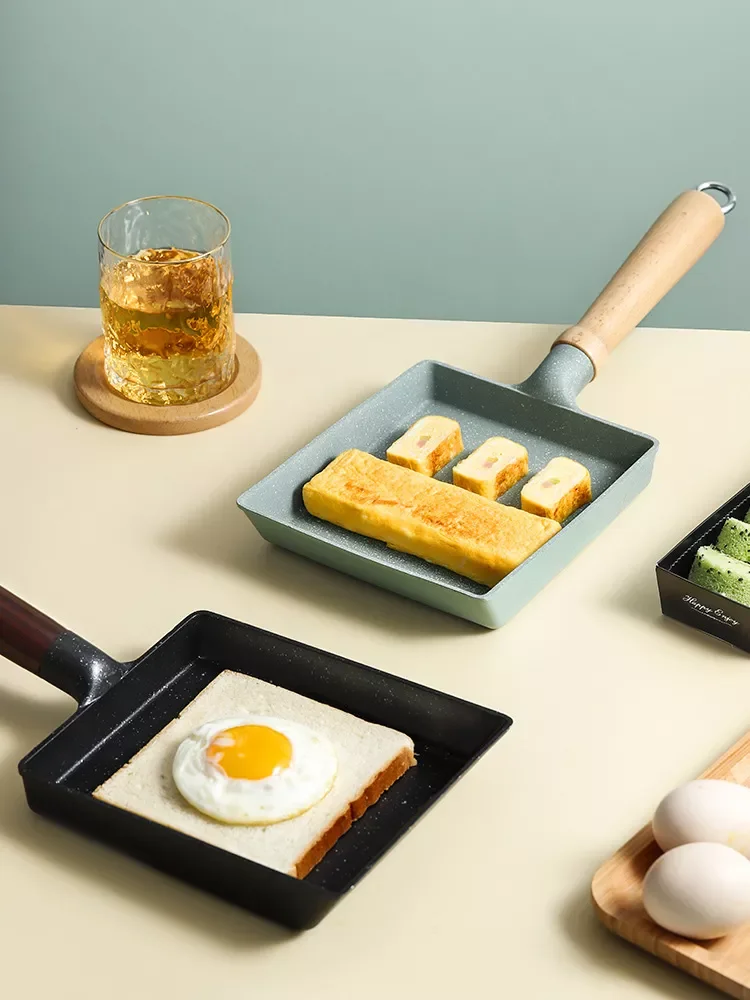 Сковорода для жарки Tamagoyaki омлет черная антипригарная сковорода яиц кухонный