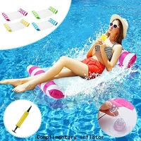 water lounge chair foldable pool float chair summer inflatable floating row swimming air mattresses bed beach pool toy