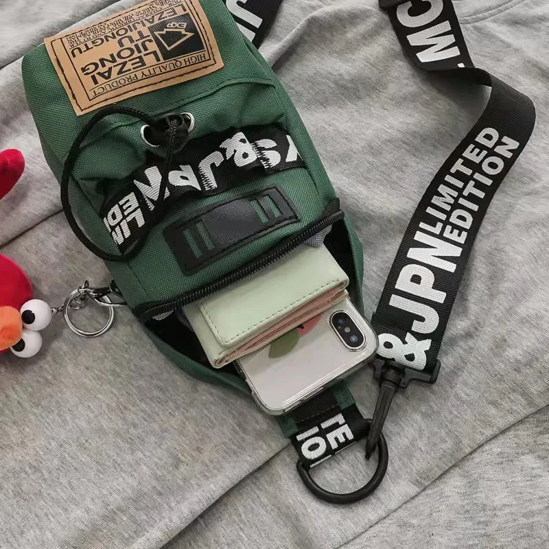 

Cross-body Bag Canvas Female Full Match INS 2022 Retro Girls Small Capacity Teenager Chestbag Fashion Trend College Students