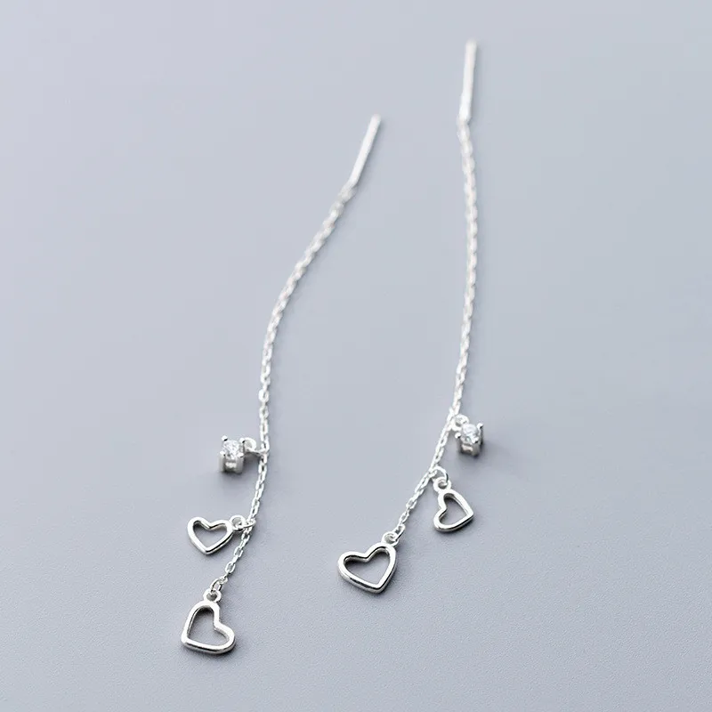 

Серьги-подвески женские длинные из серебра 925 пробы с кисточками