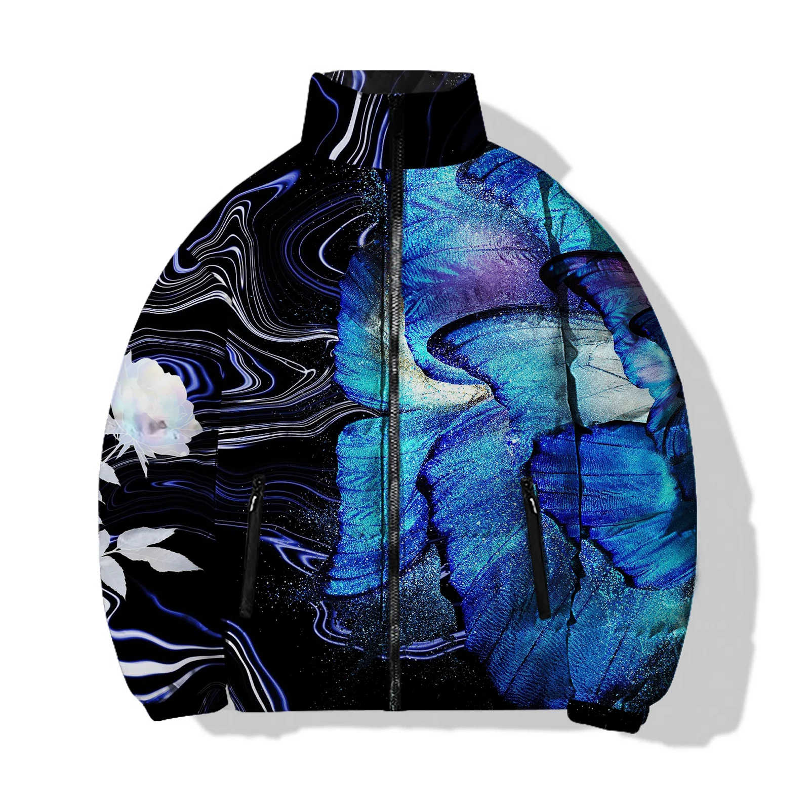 Мужская зимняя теплая куртка с графическим принтом