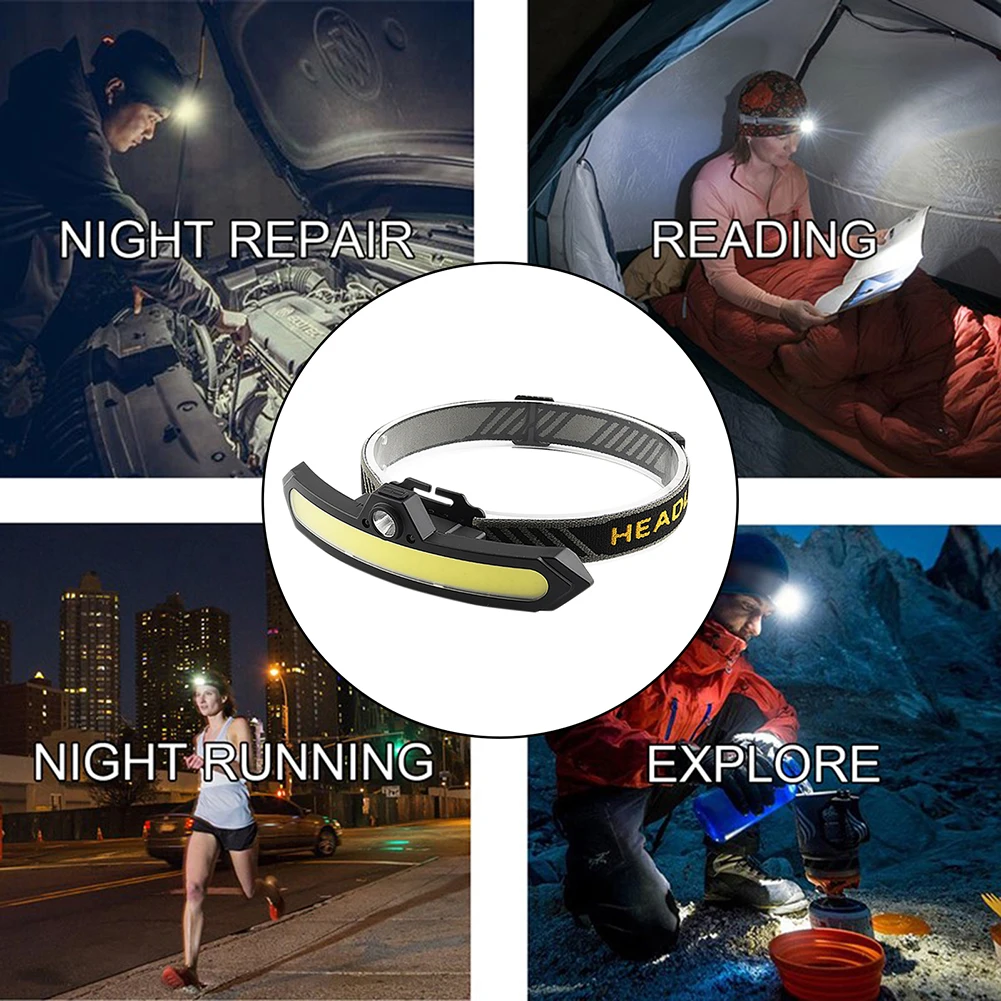 

USB COB перезаряжаемые аварийные фонарики, крассветильник фонарики, предупреждающие 6 скоростей, 1200 мАч, литиевая батарея для улицы, походов