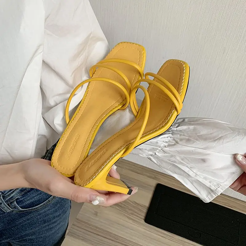 

Summer Women's Slippers Heel Sandals Casual Shoes Open Toe Beach Casual Candy Colors Plus Size Shallow Flat Ladies Shoes