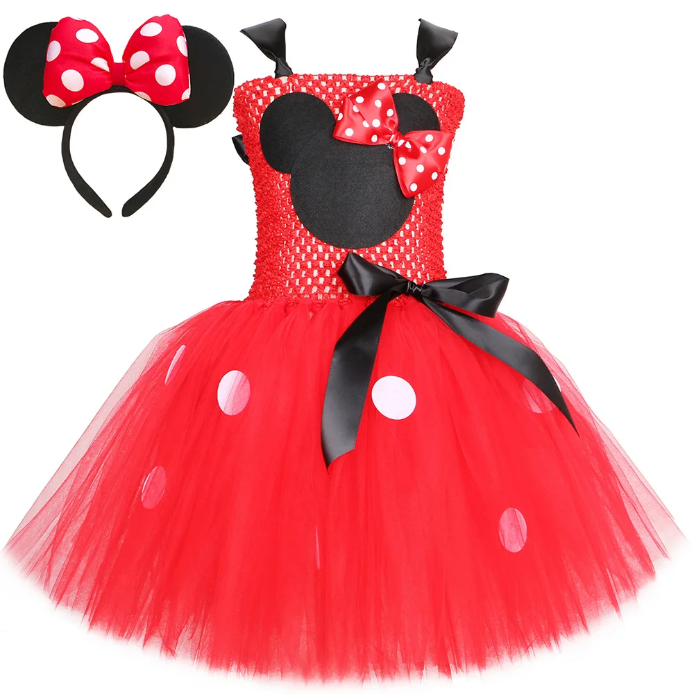 Платье-пачка для девочек с Минни косплей Рождество Хэллоуин Маус