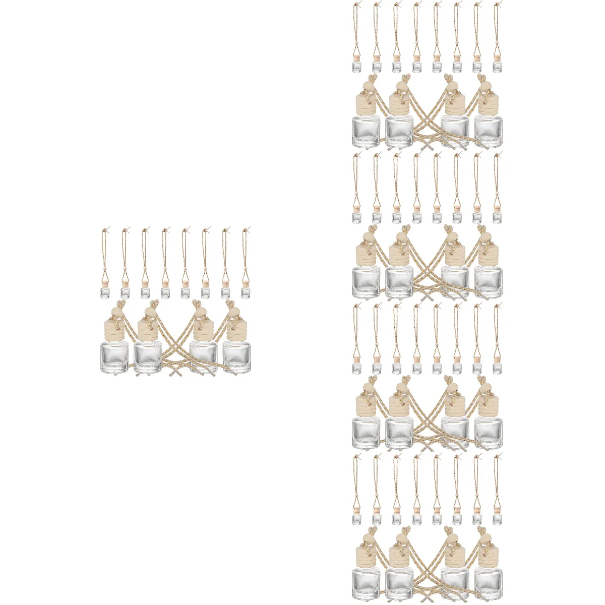 

60 Pcs DIY Aromatherapy Bottle Decorative Small Container Suspending Suspending Decorative Perfume Bottle Cars Perfume Decorate