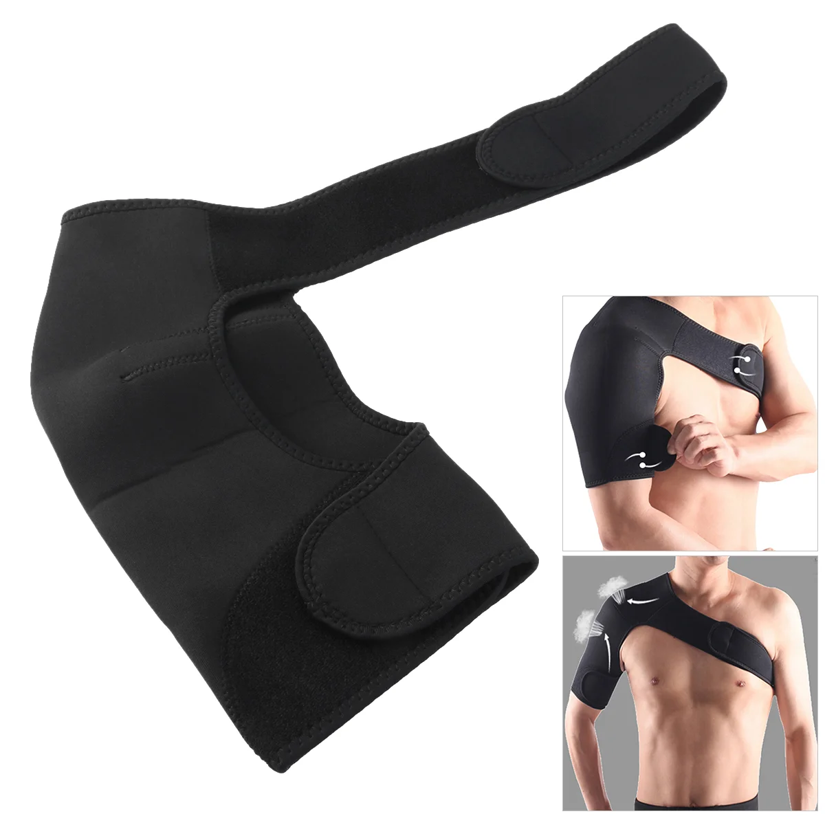 

VORCOOL Adjustable Shoulder Support Gear Shoulder Pad Belt for Sports - Right Shoulder (Black)