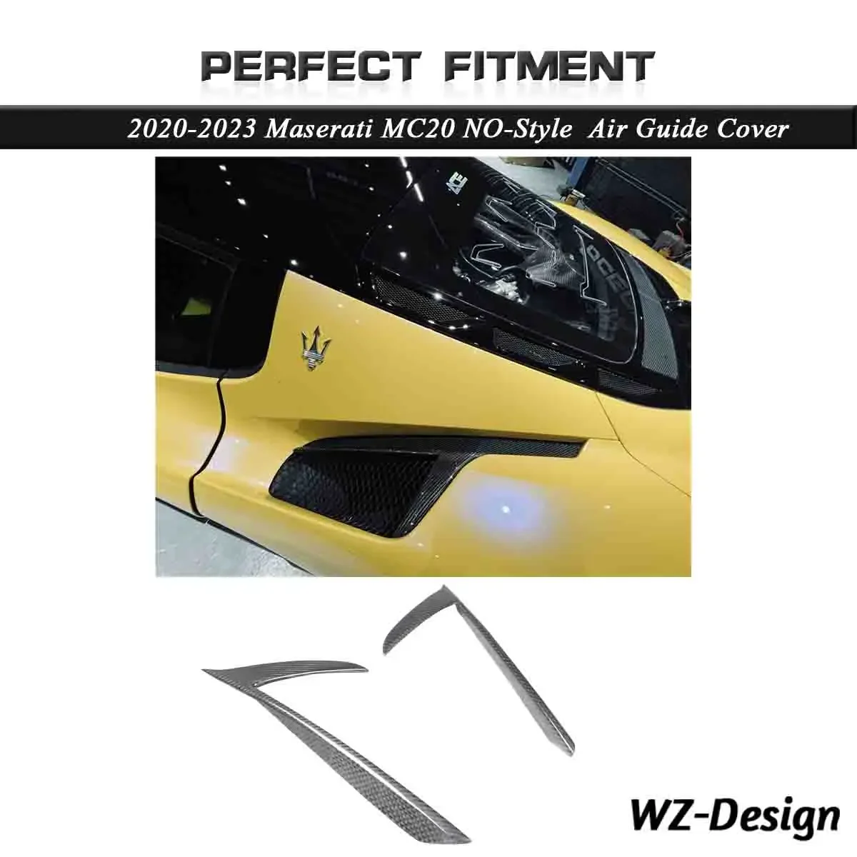 Автомобильный Стайлинг крышка воздушной направляющей DCF из сухого углерода