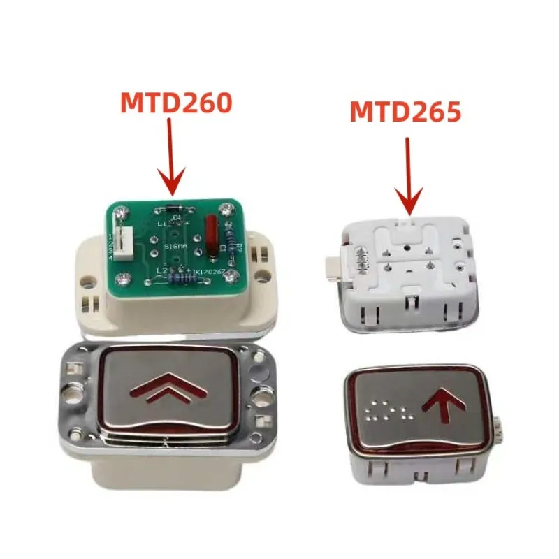 Кнопка лифта MTD260 для LG Seongma, квадратная кнопка MTD265, красная фотография, 24 В, детали подъема