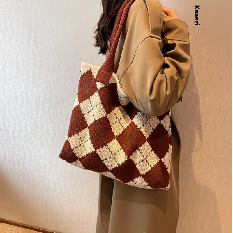 

Сумка на плечо женская из ткани, саквояж большой вместимости, модный чемоданчик, повседневный Универсальный тоут, Роскошный дизайнерский саквояж, 2023