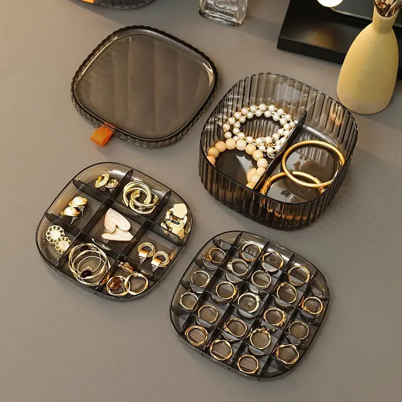 Прозрачная шкатулка для хранения ювелирных изделий портативный органайзер с 36